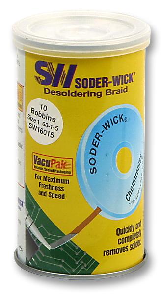 SW16035 DESOLDERING BRAID, 1.9MM, PK10 CHEMTRONICS