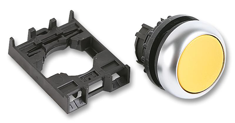 M22-D-Y+M22-A OPERATOR W/ BRACKET, 22MM PB SWITCH EATON MOELLER