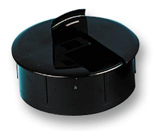 460974 DESK CABLE TIDY, 60MM, BLACK PRO POWER