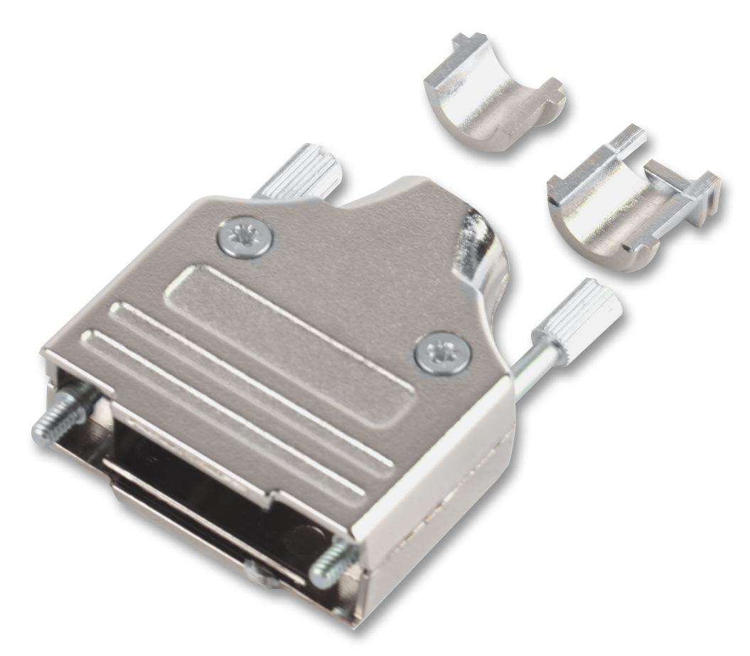 MHDM-37-K BACKSHELL, D, DIECAST, 37WAY MH CONNECTORS