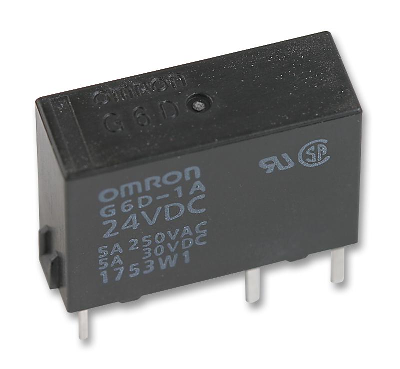 G6D-1A-ASI DC24 RELAY, SPST-NO, 250VAC, 30VDC, 5A OMRON
