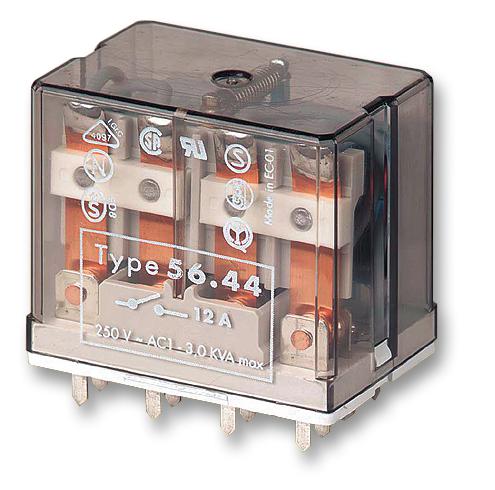 56.44.9.024.0000 RELAY, 4PDT, 250VAC, 12A FINDER