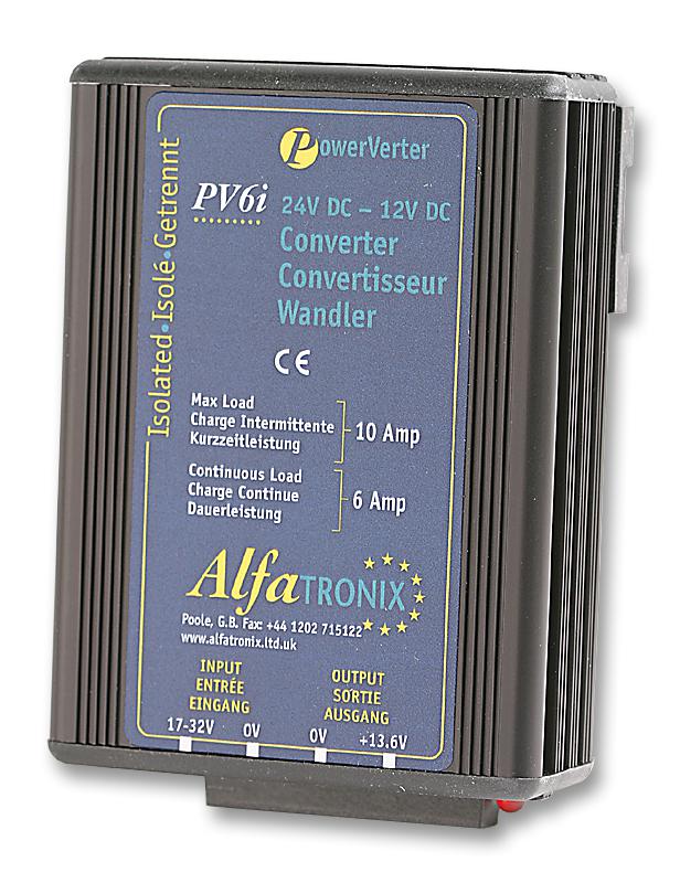 PV6I CONVERTER, DC/DC, 24/12V, 6A ALFATRONIX