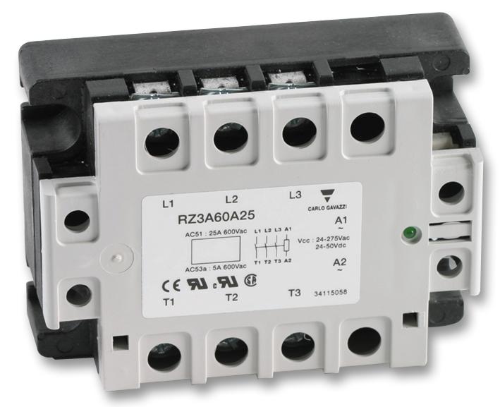 RZ3A60D55 SSR, 55A, 600VAC, 3 PHASE CARLO GAVAZZI