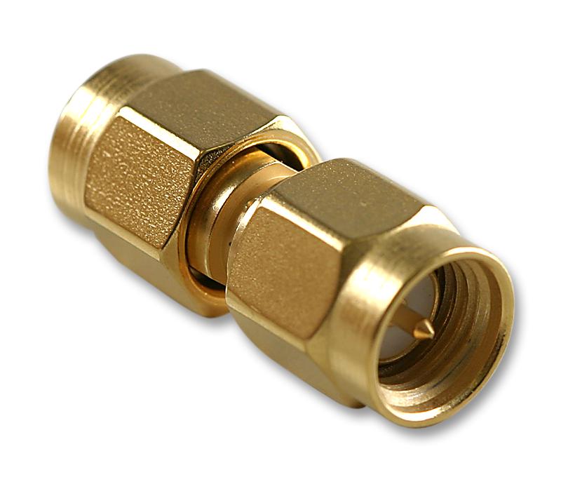 R125704000 ADAPTOR, SMA PLUG, SMA JACK, 50OHM RADIALL