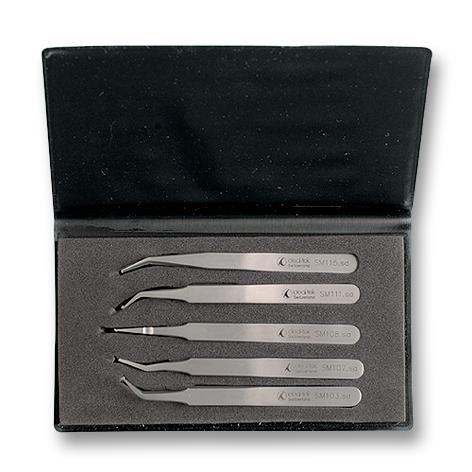 K5SMDF.IT TWEEZER SET, HIGH PRECISION, 5PC IDEAL-TEK