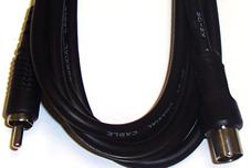 JR9007/3C2V/2M BLACK-ROHS RCA PHONO-COAX TV PLUG 2M BLACK PRO SIGNAL