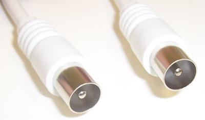 JR9009/2M WHITE-ROHS LEAD, COAX TV P-P WHITE 2M PRO SIGNAL