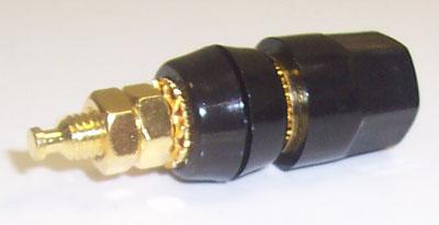 PSG01716 4MM BINDING POST, GOLD, BLACK PRO SIGNAL