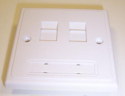 CS02020 SINGLE MC DOUBLE RJ45 WALL PLATE MULTICOMP