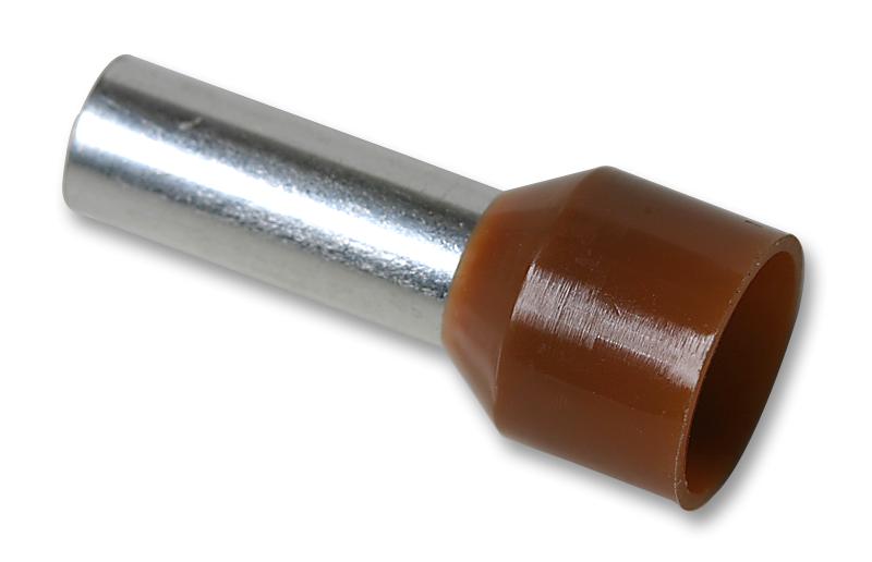 E25-16-BROWN FERRULE, 4AWG, 28MM, NYLON, BROWN, PK50 MULTICOMP PRO