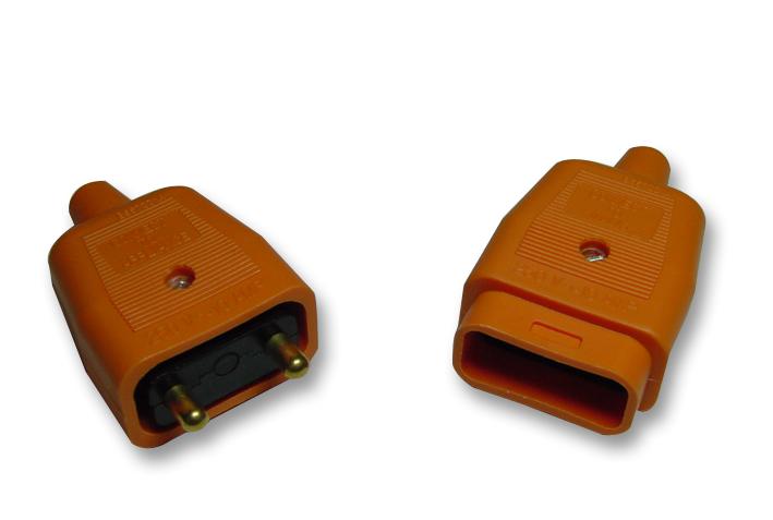 NC10/2 ORANGE 2 PIN IN-LINE CONNECTOR - ORANGE PERMAPLUG