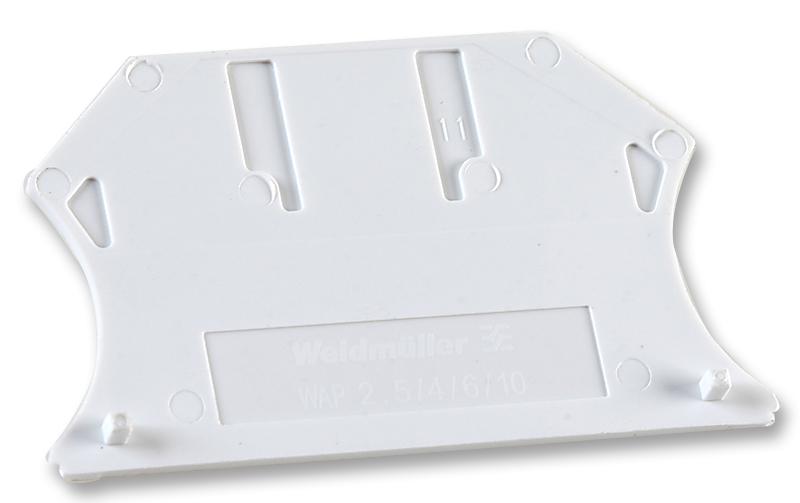 WAP 2.5/10 WHITE END PLATE, WHITE WEIDMULLER