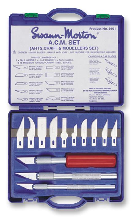 9101 SWANN MORTON ACM SCALPEL AND BLADES SET SWANN-MORTON