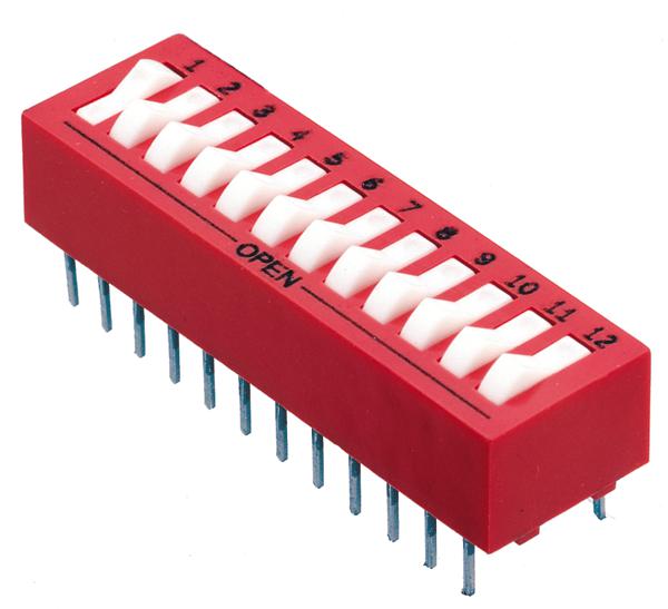 76SD01T SWITCH, DIP, DPDT, 1 WAY GRAYHILL