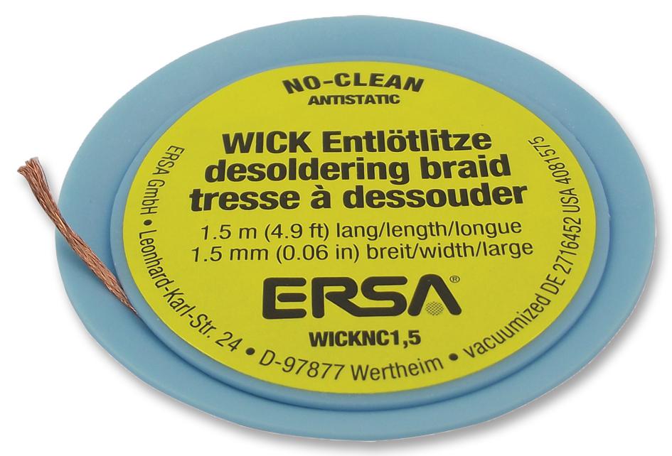 0WICKNC1.5/SB BRAID, DESOLDERING, 1.5M, 1.5MM ERSA