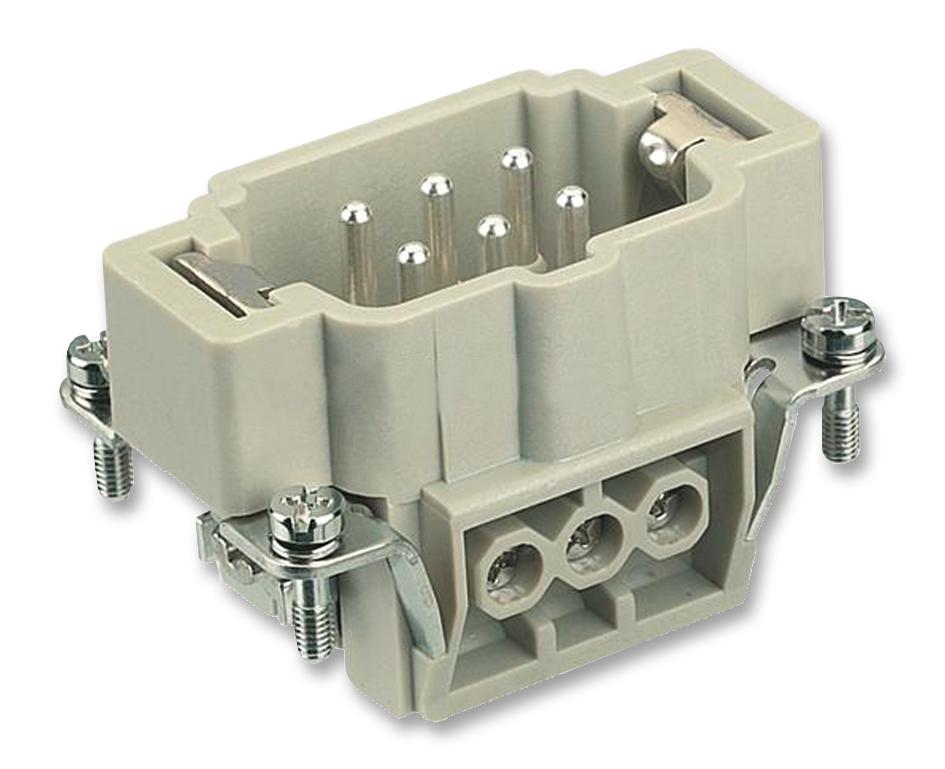 0933 006 2601 INSERT, MALE, DUAL ROW, 6 WAY HARTING