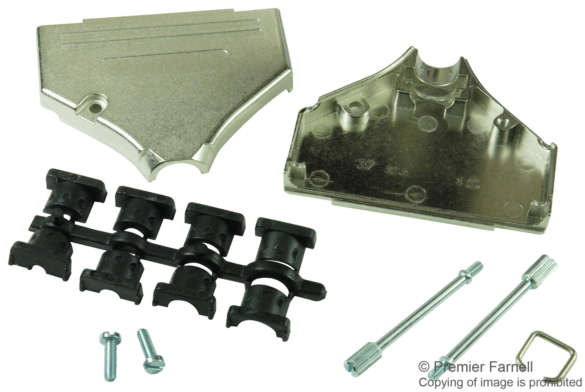 MHDTZK-37-K BACKSHELL, D, DIECAST, 37WAY MH CONNECTORS