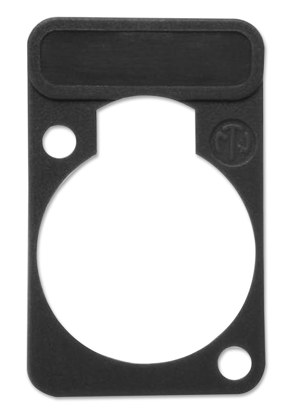 DSS-0 PLATE, D-SHELL, BLACK NEUTRIK