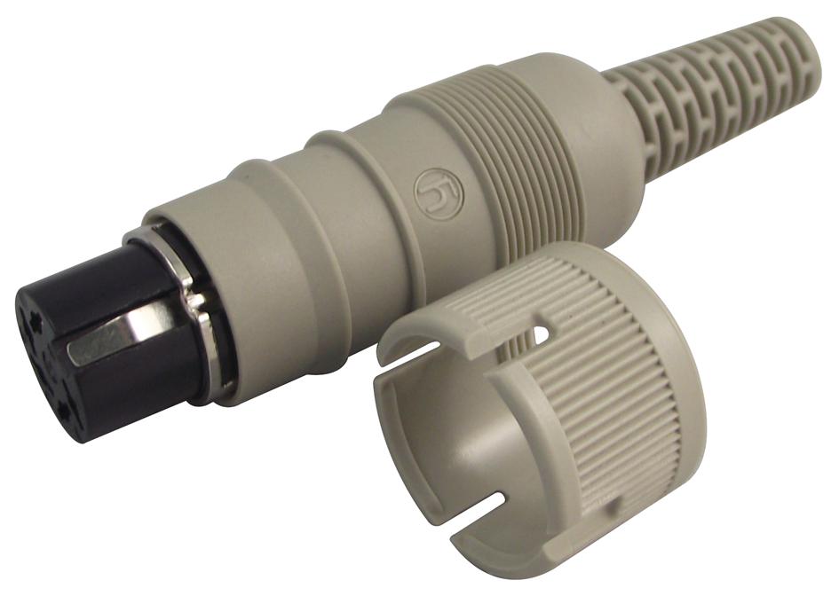 MAK 5100 60 SOCKET, DIN, FREE, 60DEG, 5PIN HIRSCHMANN