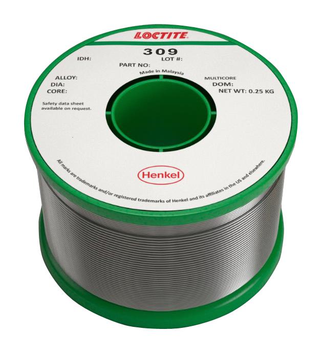 309 60EN 5C 0.7MM R 250G SOLDER WIRE, 60/40, 0.7MM, 250G MULTICORE / LOCTITE