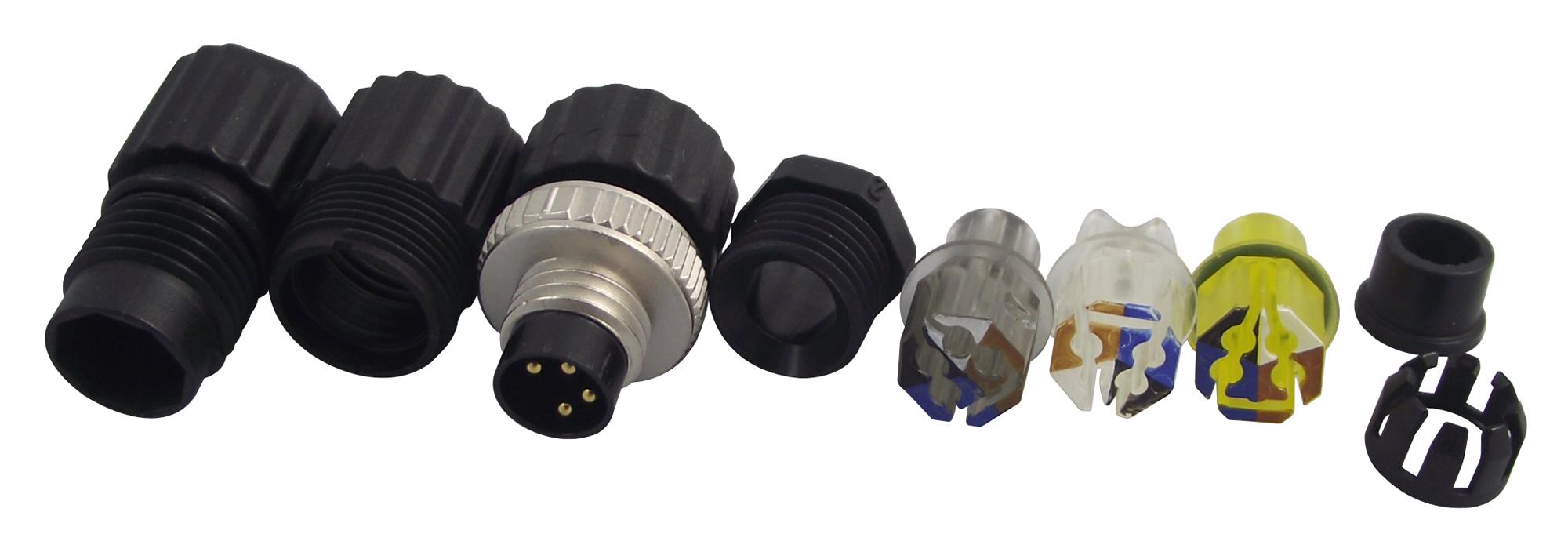 ELST 4008V PLUG, FREE, M8, 4WAY HIRSCHMANN