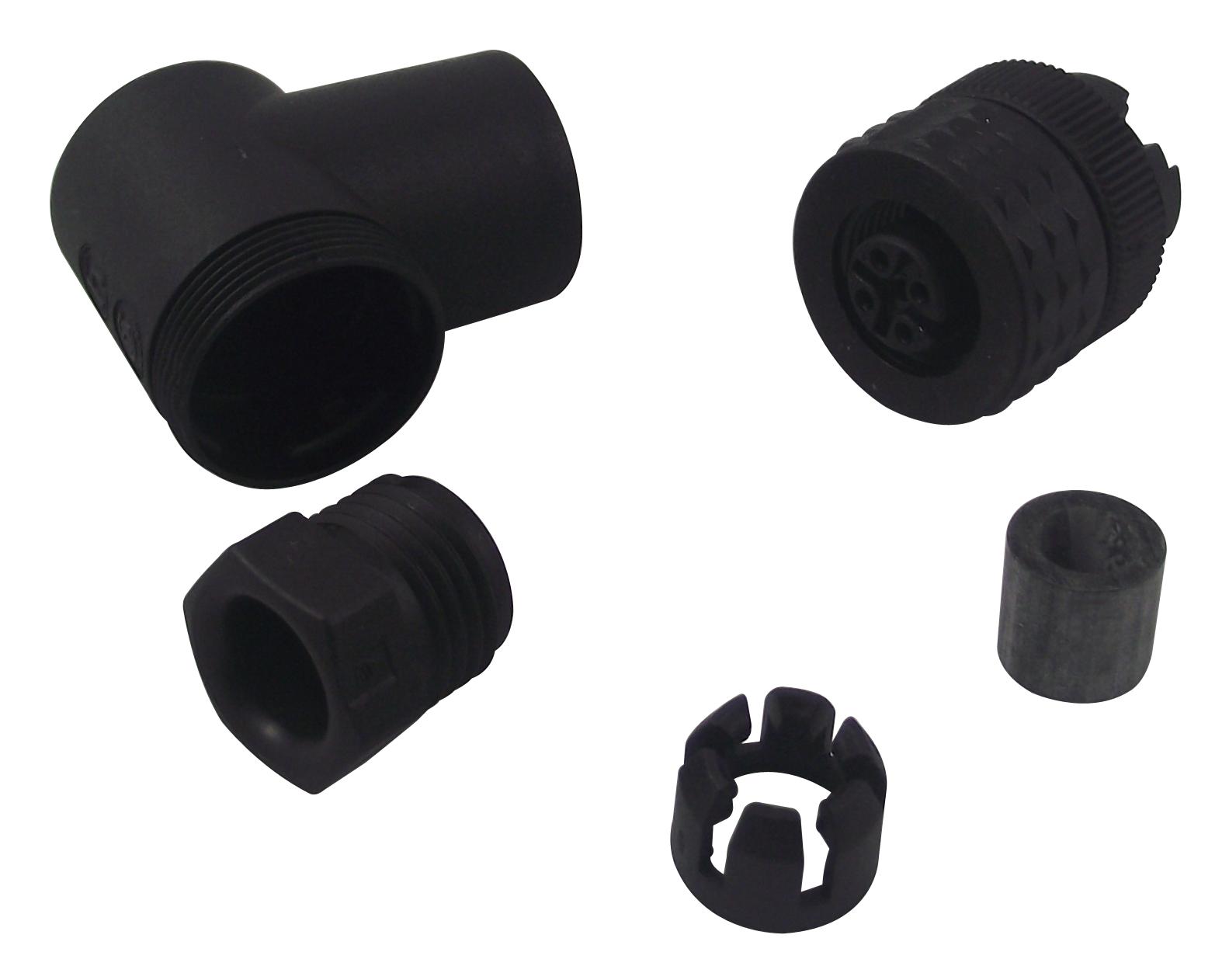 ELWIKA 4012K PG7 SOCKET, FREE, M12, 4WAY HIRSCHMANN