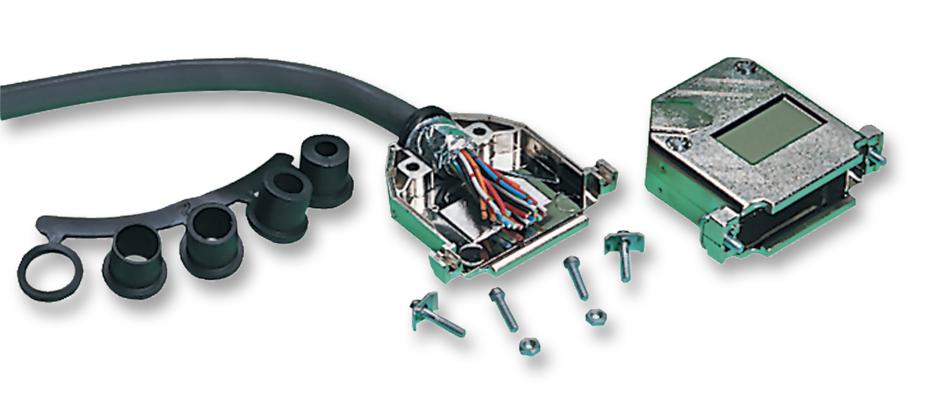 C88230000 BACKSHELL, D, 45DG ENTRY, 37WAY MH CONNECTORS