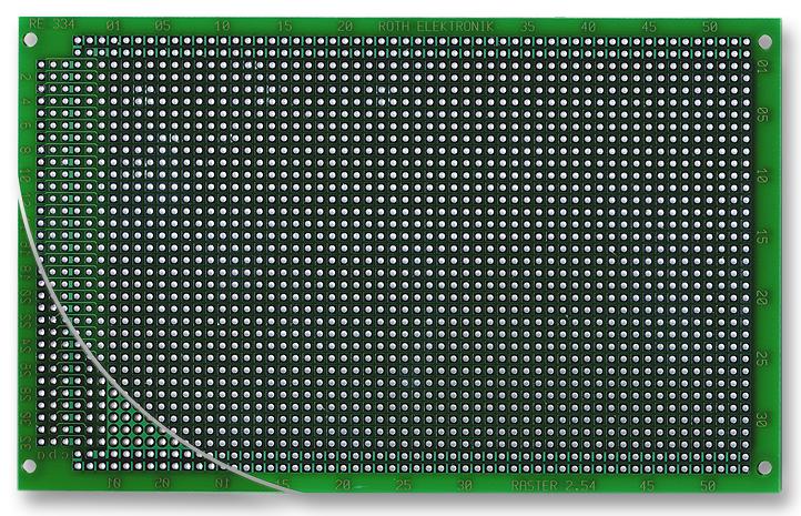 RE334-LF PCB, EUROCARD, HF, FR4, PTH ROTH ELEKTRONIK