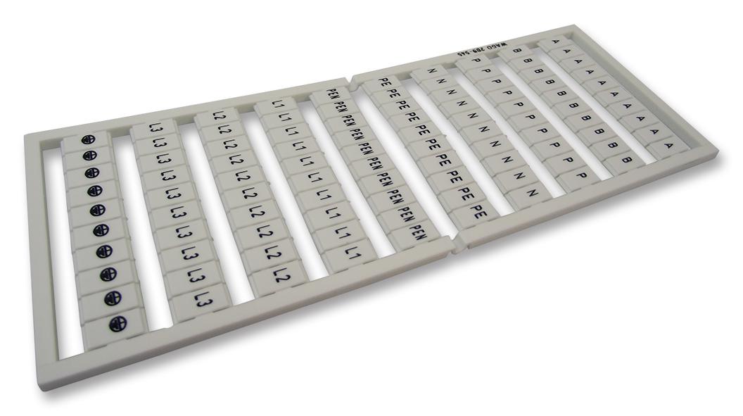 209-545. MARKER CARD, HORIZ, ALPHANUMERIC, PK10 WAGO