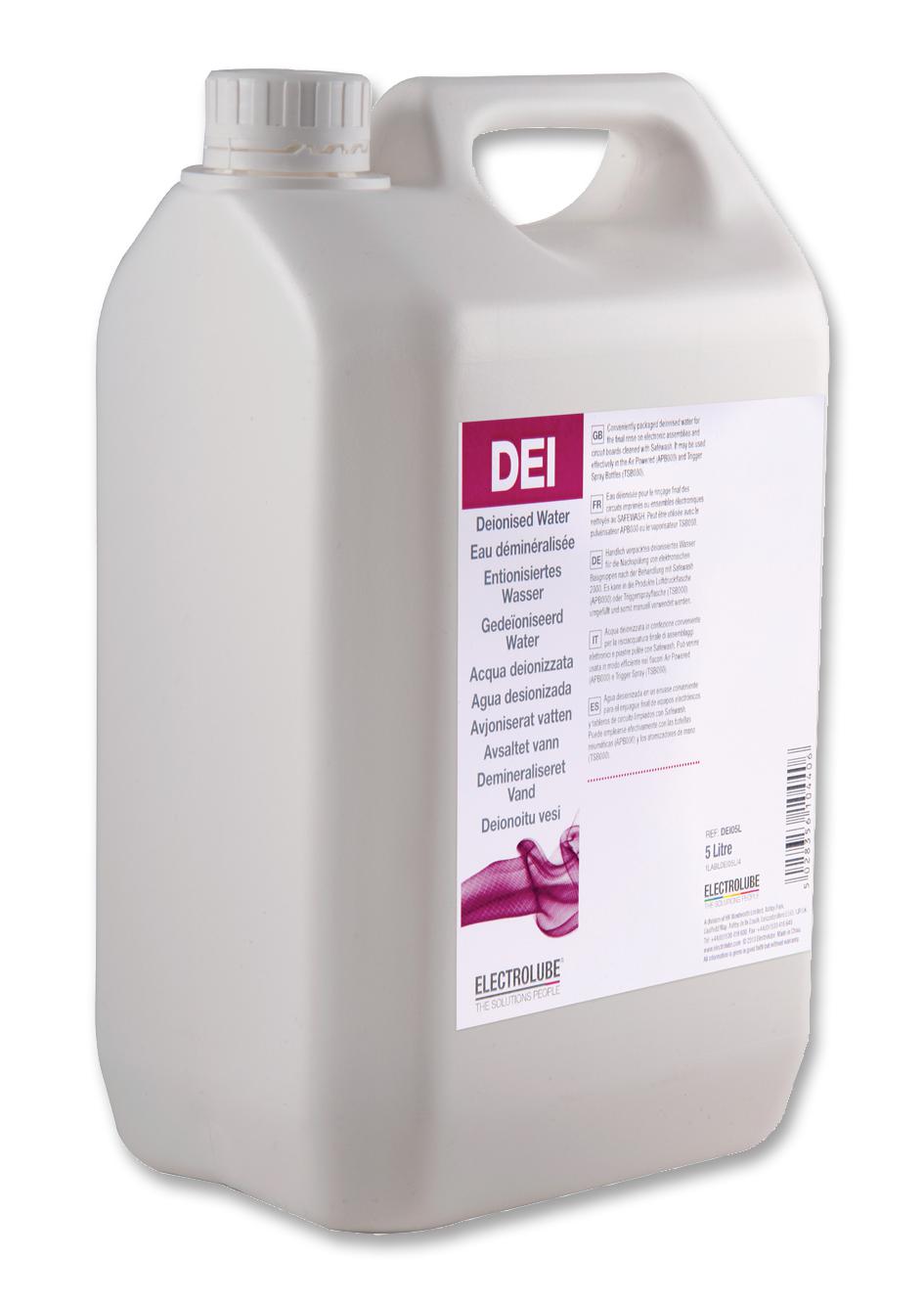 DEI05L DEIONISED WATER, 5L ELECTROLUBE