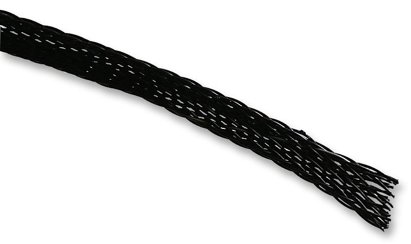 PP1/8-09 SLEEVING, BRAID, BLACK/WHITE, 100M PRO POWER