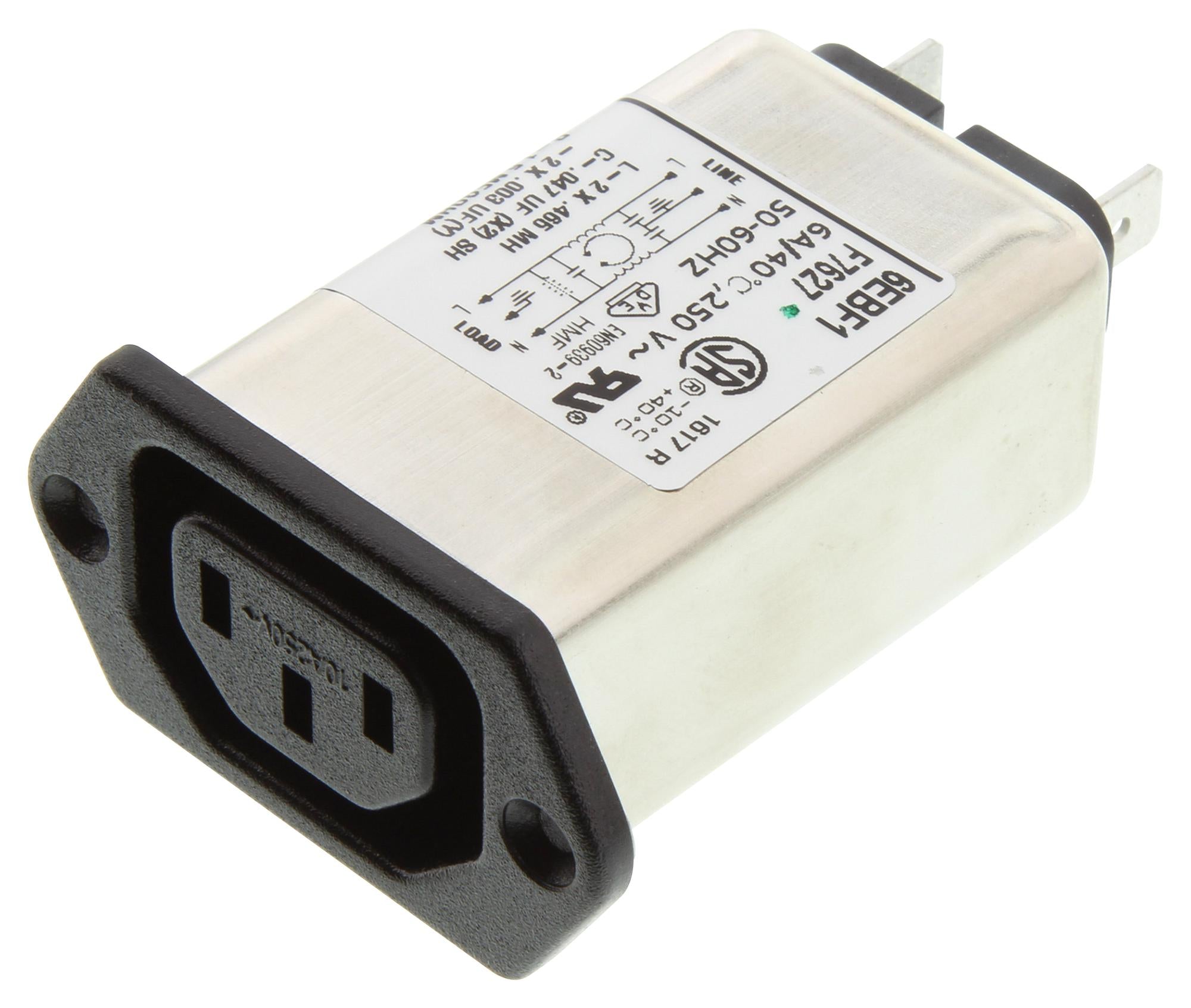 6EBF1 FILTER, OUTLET, 6A CORCOM - TE CONNECTIVITY