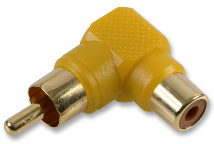 PSG02737 PHONO ADAPTOR, 90DEG, GOLD, YEL PRO SIGNAL