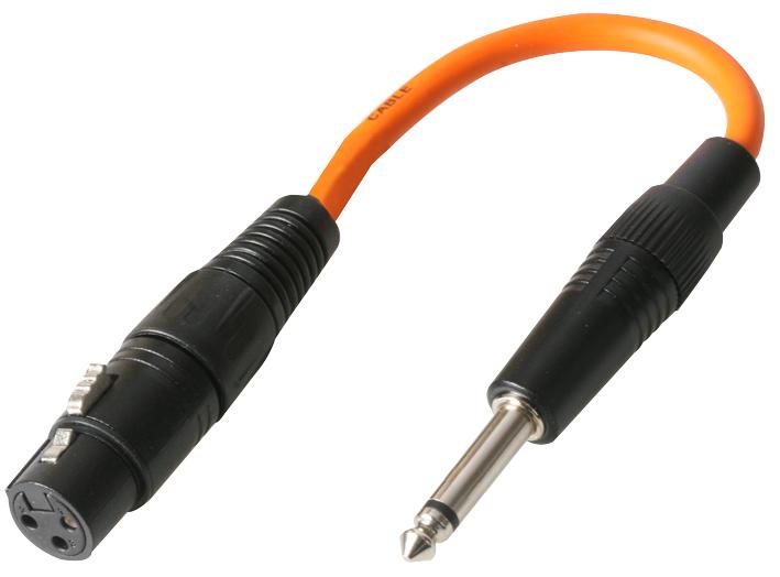 PLS00345 ADAPTOR LEAD, XLR S TO 6.35MM JACK PULSE