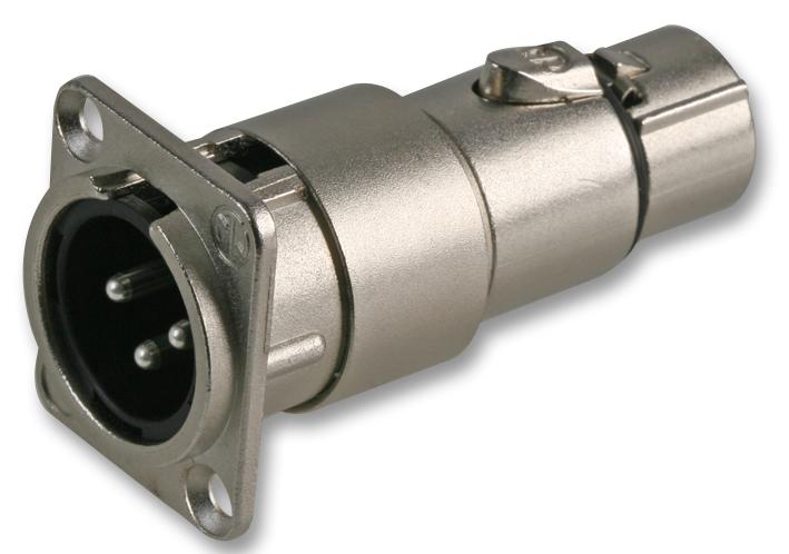 NA3MDF ADAPTOR, XLR PLUG TO XLR RECEPTACLE NEUTRIK