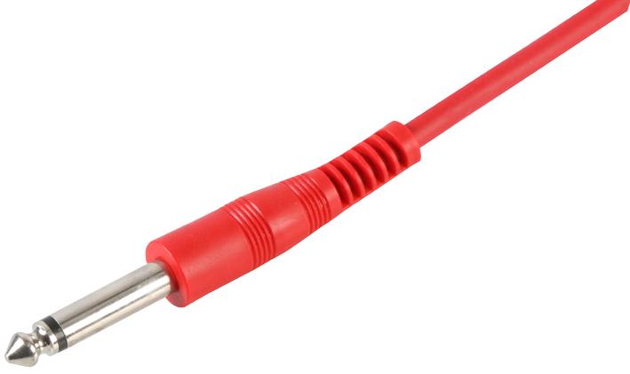 PLS00401 6.35MM JACK GUITAR LEAD, 6M, RED PULSE