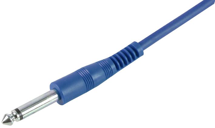 PLS00404 6.35MM JACK GUITAR LEAD, 6M, BLUE PULSE