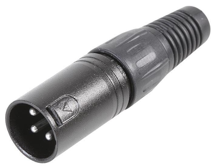 PLS00534 XLR PLUG, 3PIN, BLACK PULSE