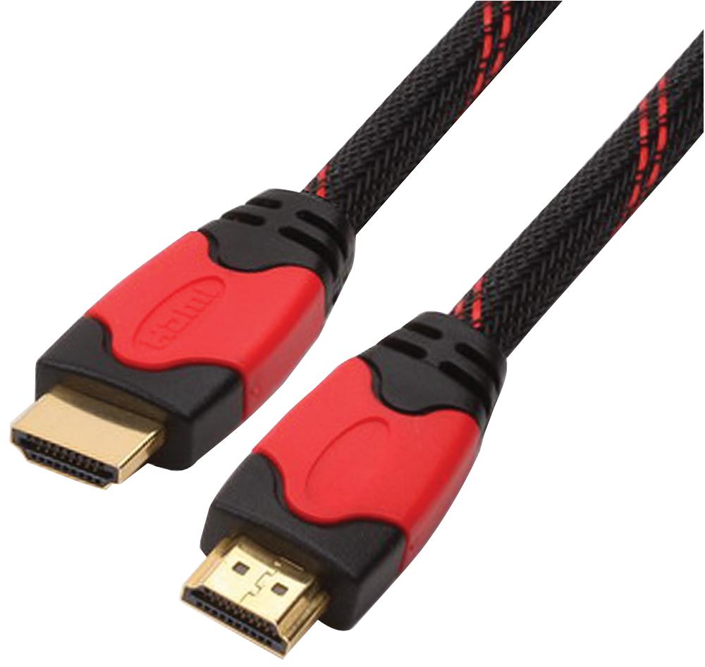 HH2-BR5B 4K HDMI LEAD BLACK/RED BRAIDED 5M AV STAR