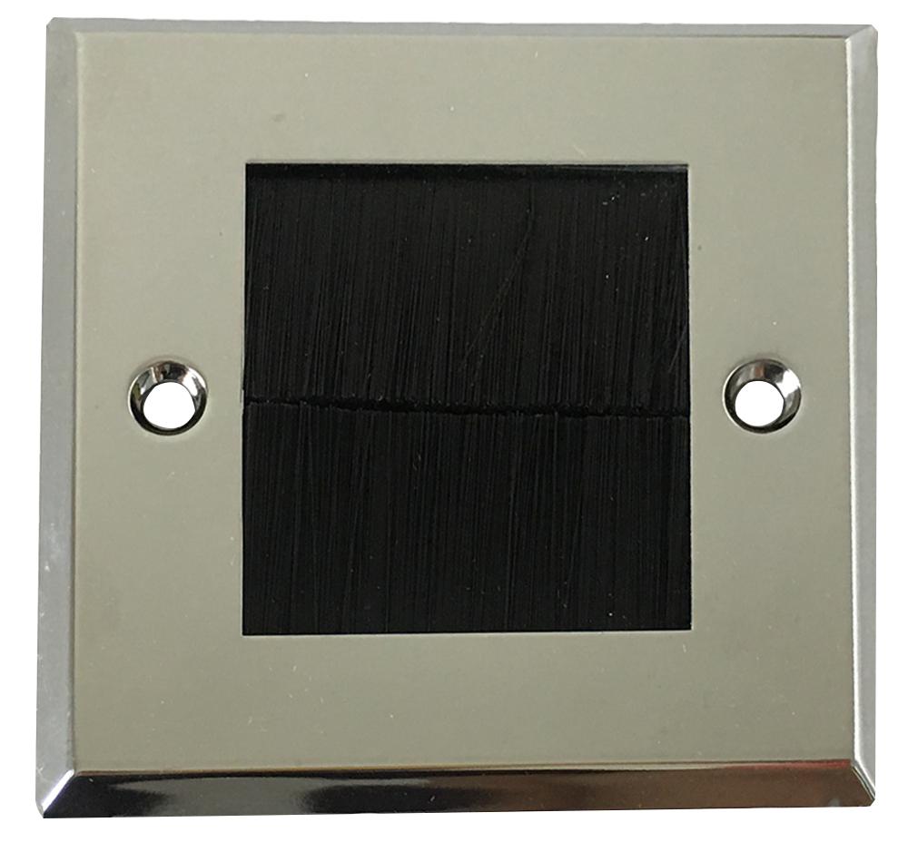 BPCH1GB BRUSH PLATE 1 GANG, CHROME AV STAR