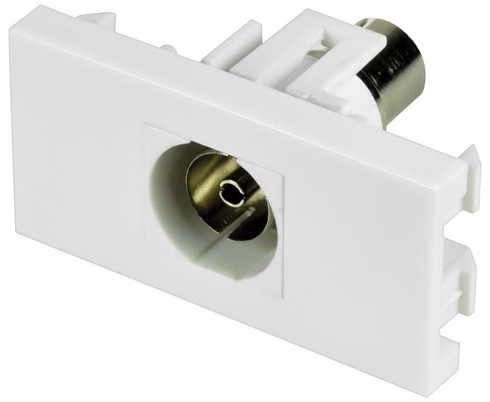 122.560UK WALL PLATE MODULE, COAX SOCKET, 50X25MM AV:LINK