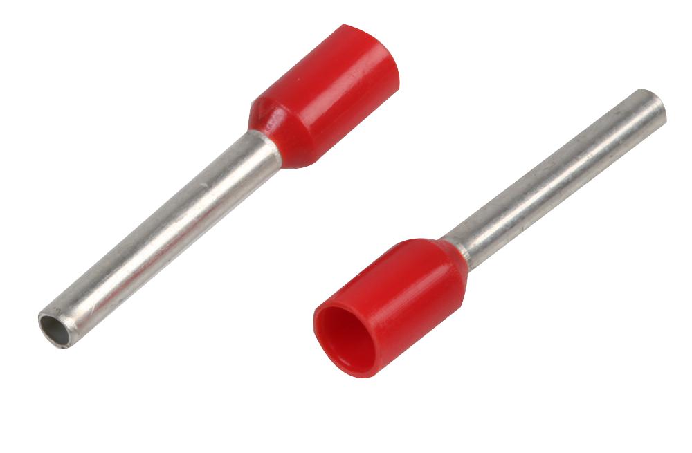 DICE1010 FRENCH SINGLE FERRULE 1.00MM RED, PK100 PRO POWER