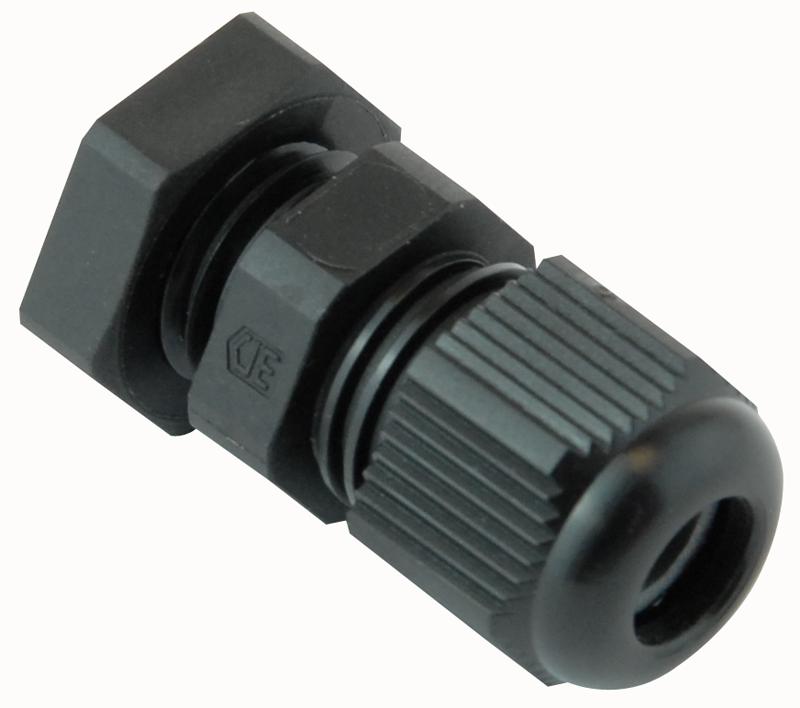 50612PASWSET NYLON BLACK CABLE GLAND M12 HYLEC