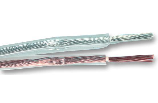 JY0224 CABLE, AUDIO, 2X0.75MM, TRANSP, 100M PRO POWER