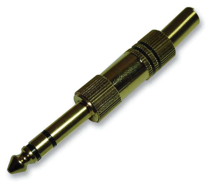 PSG01780 6.35MM JACK - BLACK/STEREO/GOLD PRO SIGNAL