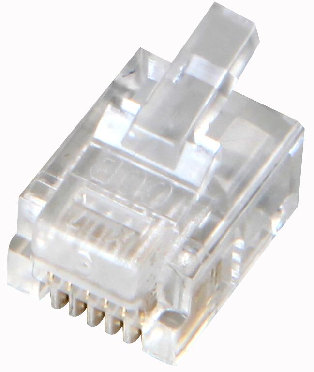 RJ126P6CR RJ12 CONNECTOR, PLUG, 6P6C, 1PORT, CAT5 COB