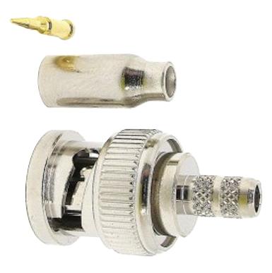 335-012-000 CONNECTOR, BNC, MALE, CRIMP, RG179 VDC