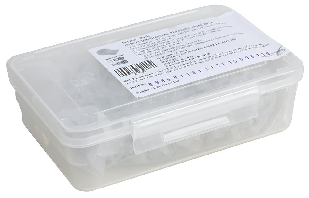 LJ8B1 8B JELLY CRIMP, 3 WAY, CLEAR, 250PK KAUDEN