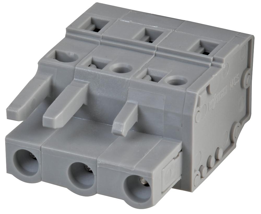 231-203/026-000 TERMINAL BLOCK, PLUGGABLE, 3POS, 12AWG WAGO